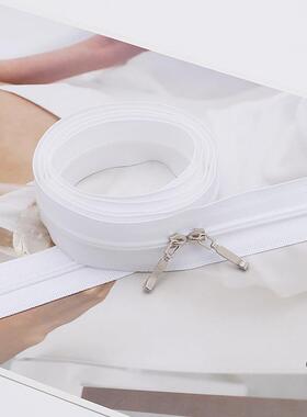 被套拉链家用双头尼龙拉链头被罩被子专用拉锁配件白色隐形拉链条