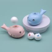 鲸鱼风扇悬浮球猫咪自嗨玩具电动小鲸鱼悬浮球猫咪用品逗猫球