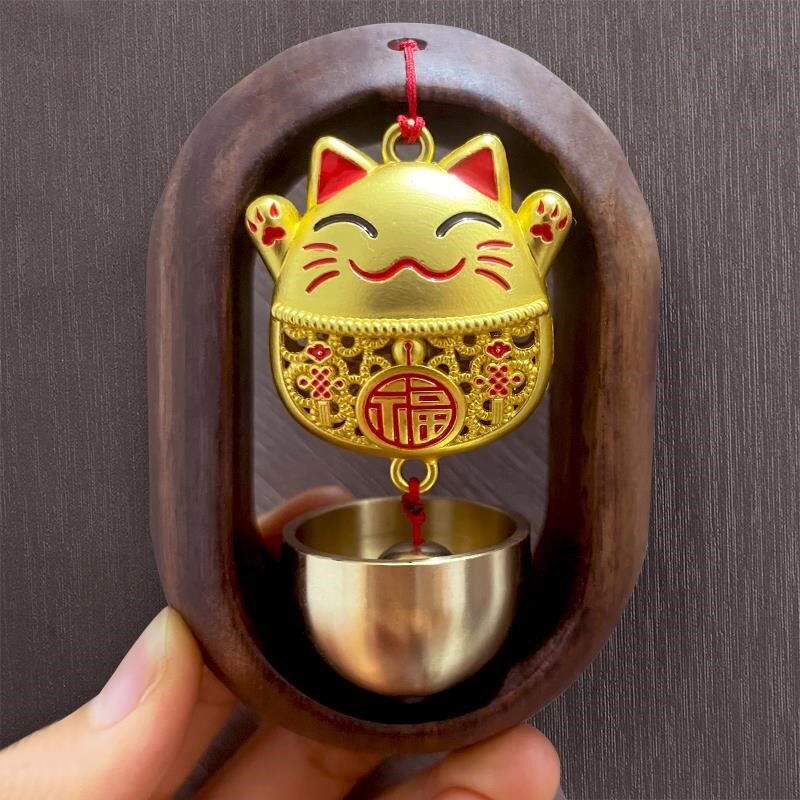 入户风铃多巴胺门铃吸门式铜铃挂件进门提醒O磁吸铃铛乔迁礼物挂