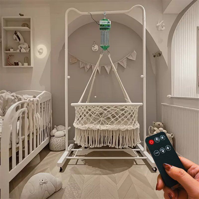 萝卜蹲可移动床架k宝宝床上下摇婴儿电动摇篮摇床带万向轮自动遥