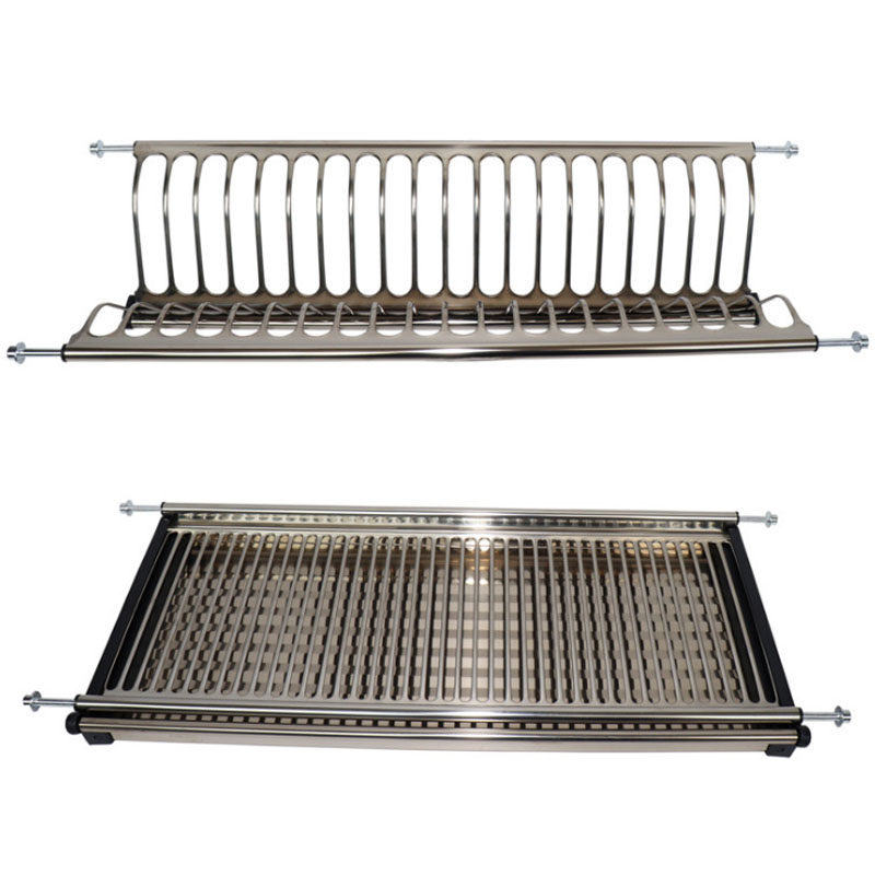 304不锈钢挂式内双层碗盘沥水架打孔拉篮吊柜碗碟X架置物收纳架,家装主材,置物架,淘宝优惠券,粉丝福利购,淘宝优惠卷