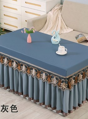 烤火桌子罩薄款单层桌面PxU免洗好打理简约茶几罩客厅裙式