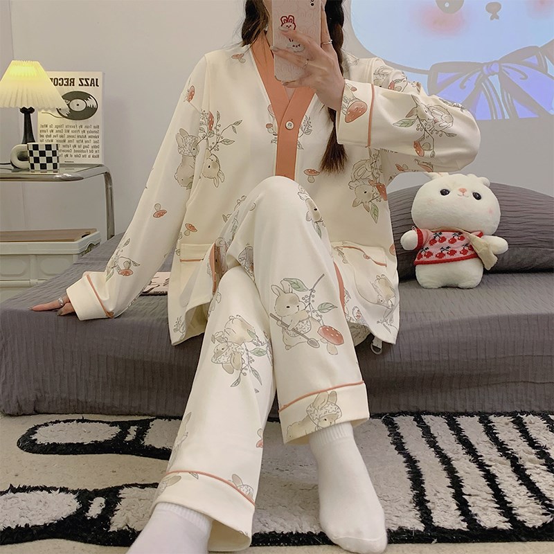 月子服夏季薄款纯棉产后产妇哺乳孕妇睡衣春秋怀孕期家居服可外穿