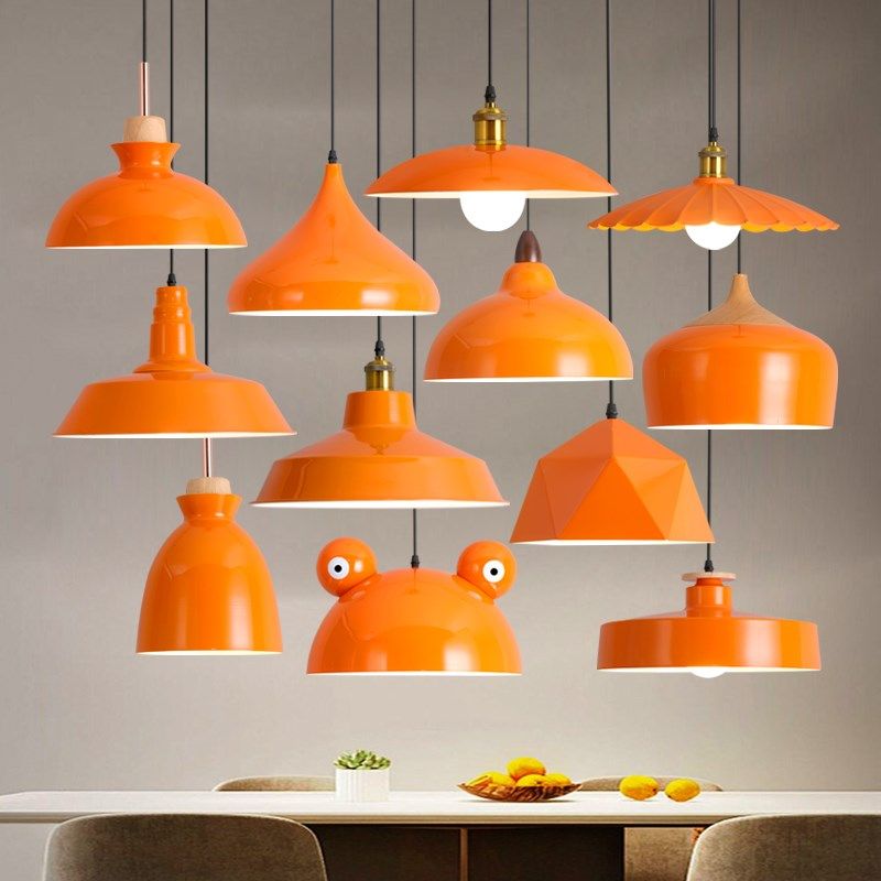 火锅店吊灯创意个性艺术橙色理发店复古工业风店铺商用餐厅灯具,家装灯饰光源,酒店/宴会厅/餐饮吊灯,淘宝优惠券,粉丝福利购,淘宝优惠卷