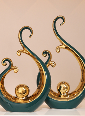 轻奢风高档艺术摆件家居饰品样板间桌面玄关电视酒柜餐边柜工艺品