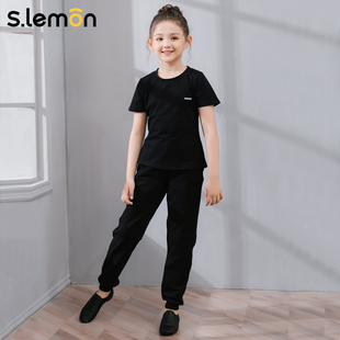 儿童舞蹈服套装女童练功服秋冬幼儿中国舞形体服黑色拉丁舞服女