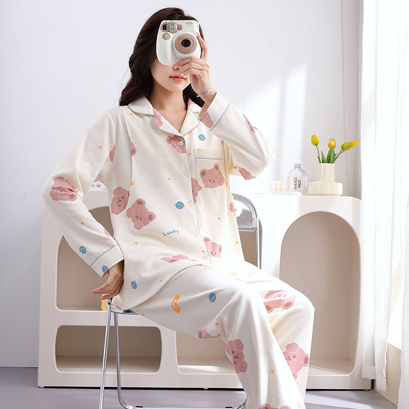 月子服春秋纯棉款产後秋冬哺乳睡衣孕妇裤产妇哺乳秋季开衫家居服