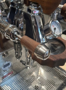 温豆季DATeA 蒸汽拨杆改装 E61 咖啡机蒸汽阀拨杆黑胡桃木端头