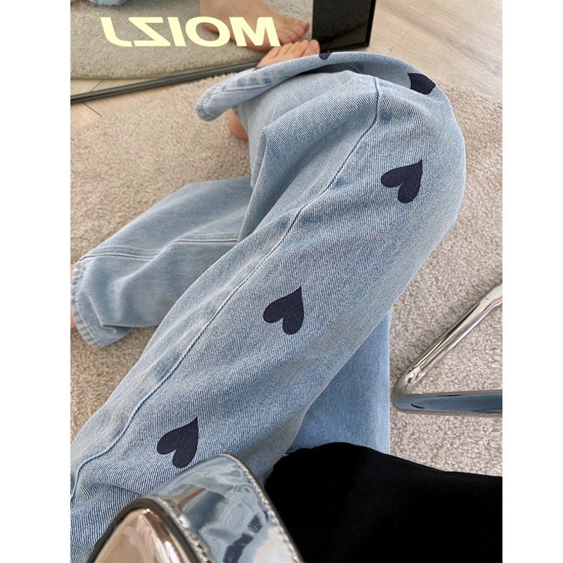 孕妇牛仔裤子春秋薄款外穿蓝色宽松直筒拖地裤爱心显瘦阔腿裤潮妈,孕妇装/孕产妇用品/营养,孕妇休闲裤,淘宝优惠券,粉丝福利购,淘宝优惠卷