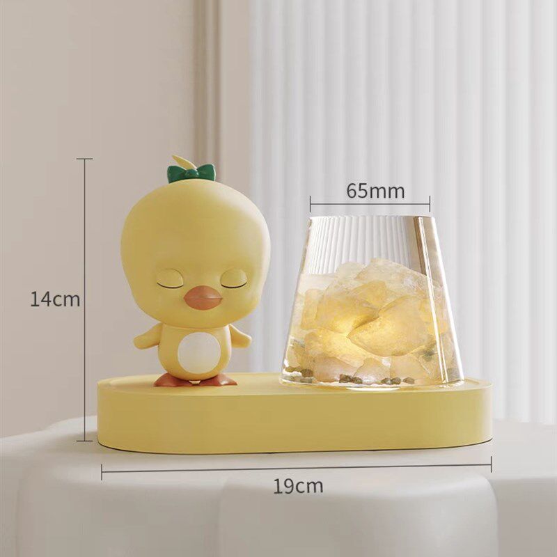 可爱加油鸭摆件卧室床头柜办公室桌面装饰品香薰助眠女生生日礼物
