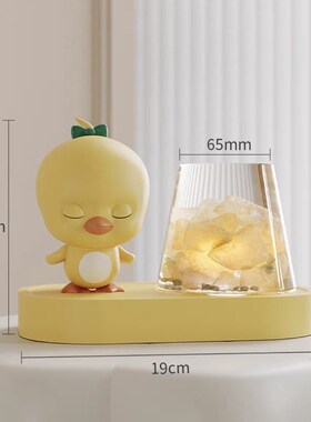 可爱加油鸭摆件卧室床头柜办公室桌面装饰品香薰助眠女生生日礼物