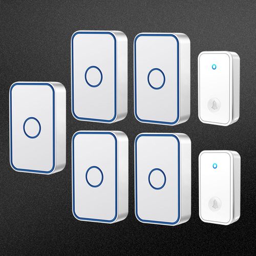 无线门铃家用智能不用电池门钟自发电防水遥控电子二拖五免电池