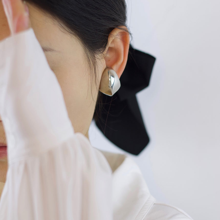 白大婶179复古金属银色u形耳挂高级感时髦百搭冷淡风无耳洞耳夹酷
