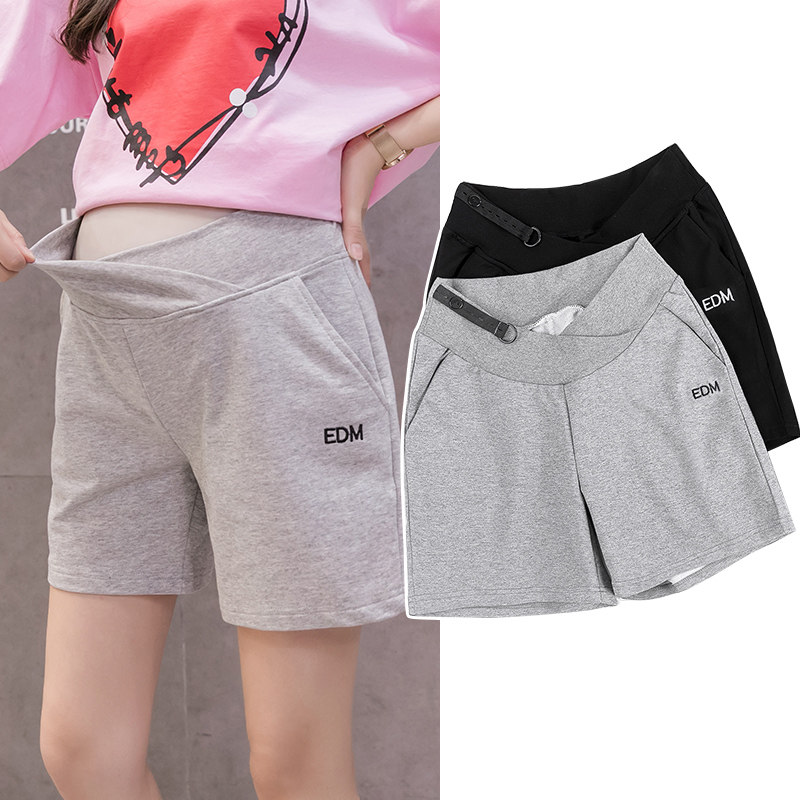 孕妇短裤女夏季薄款外穿低腰纯棉三分宽松运动打底裤夏装裤子春夏