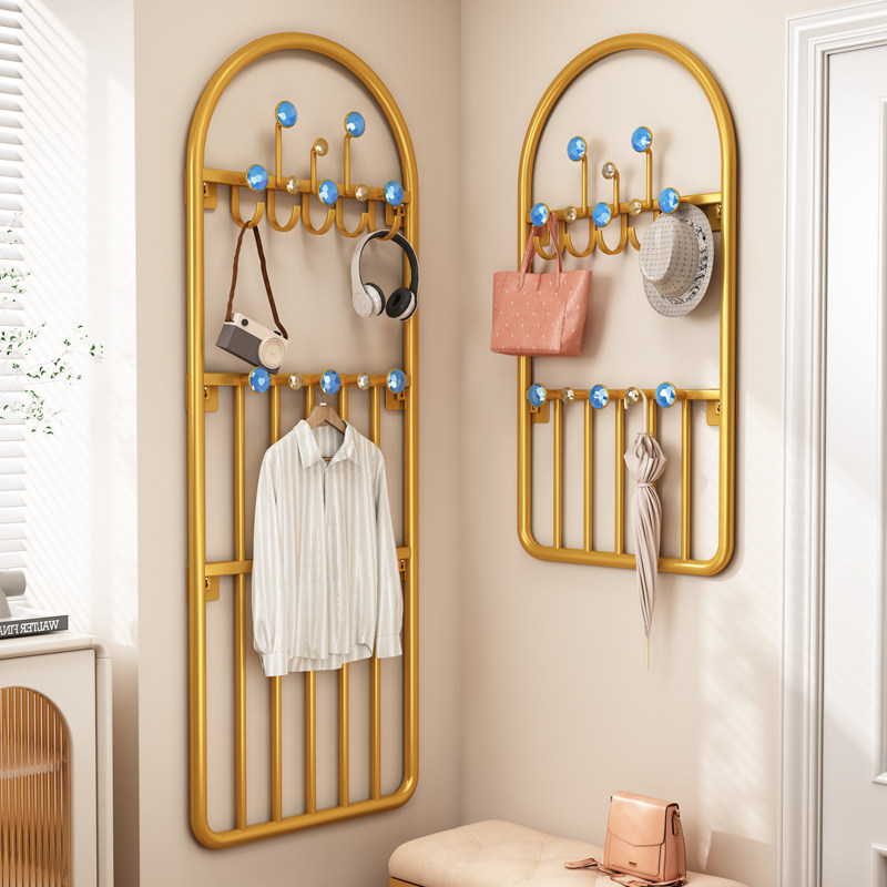 壁挂衣帽架玄关入户挂衣架免打孔墙上衣服挂架门后粘钩收纳衣帽钩,住宅家具,衣帽架,淘宝优惠券,粉丝福利购,淘宝优惠卷
