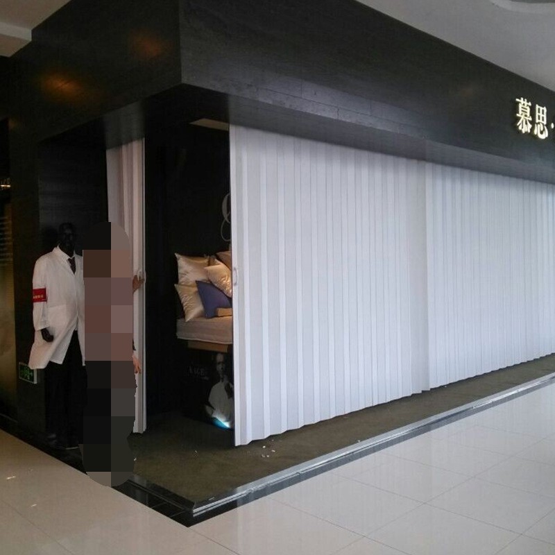 PVC折叠门 商铺卫生间隔断厨房阳台吊挂门 塑料门 日式简易推拉门