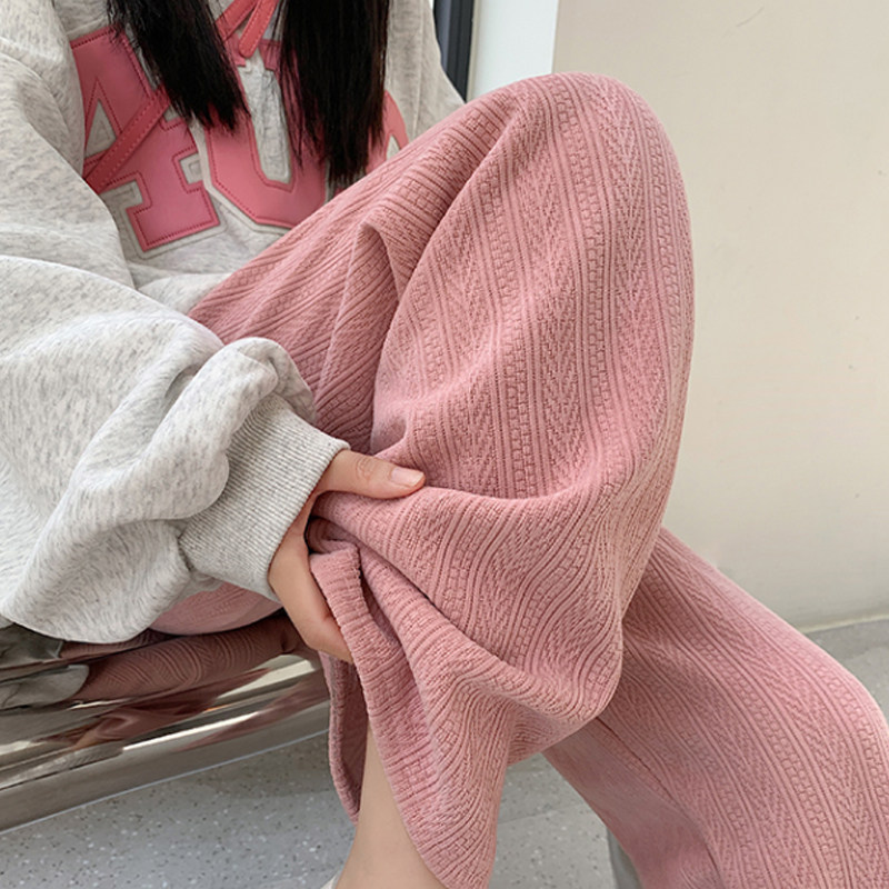 孕妇裤春秋针织宽松拖地裤冬季加绒加厚垂感阔腿裤孕妇春装内搭裤