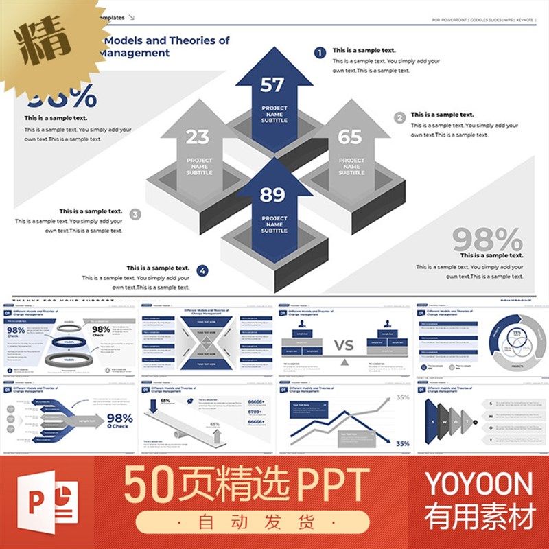 商业500强企业推荐收藏结构化思考战略规划框架模型PPT模板