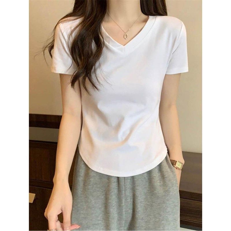 纯棉短袖T恤女夏季新款修身显瘦不规则下摆体恤收腰纯欲短款上衣,孕妇装/孕产妇用品/营养,T恤,淘宝优惠券,粉丝福利购,淘宝优惠卷
