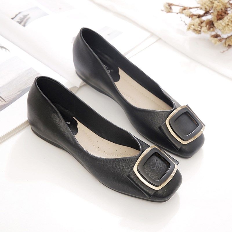 单鞋女平底鞋2g024年春秋新款女鞋子百搭浅口豆豆鞋软皮软底妈妈,女鞋,浅口单鞋,淘宝优惠券,粉丝福利购,淘宝优惠卷