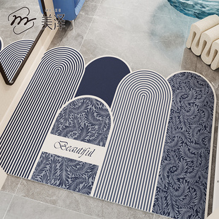 皮革地垫入户门垫202p4新款进门口可擦免洗脚垫家用玄关可裁剪地