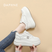 舒适时尚 百搭运动休闲鞋 厚底增高阔腿裤 达芙妮2026秋新款 小白鞋