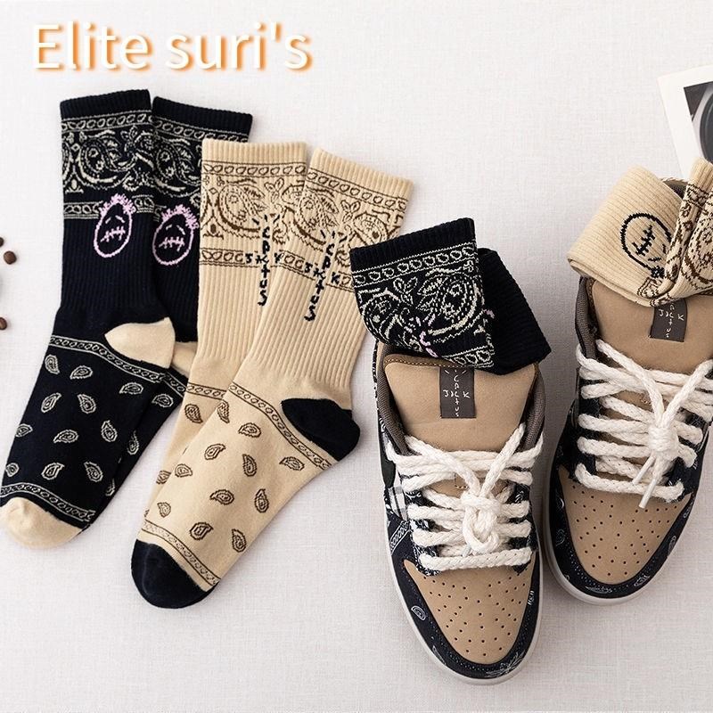 Men socks Travis Scott Skate Crew Socks Men Sport TravZis Sc