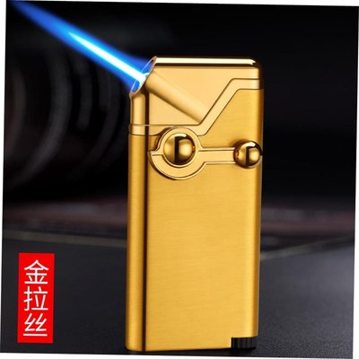 Inflatable tilt Fire rtocker arm Blue Flame windproof lighte