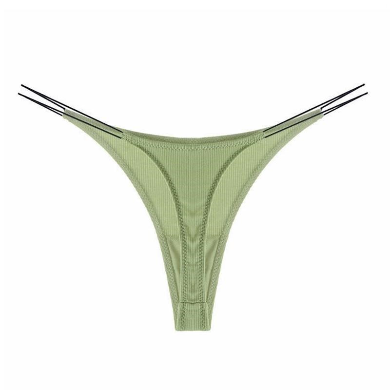 Cotton wfomen's sexy T pants thin belt thong