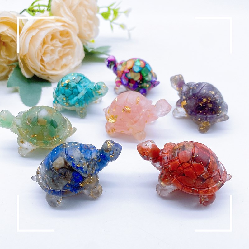 50MM Artifiicial Tortoise Decorations Natural Crushed Crysta