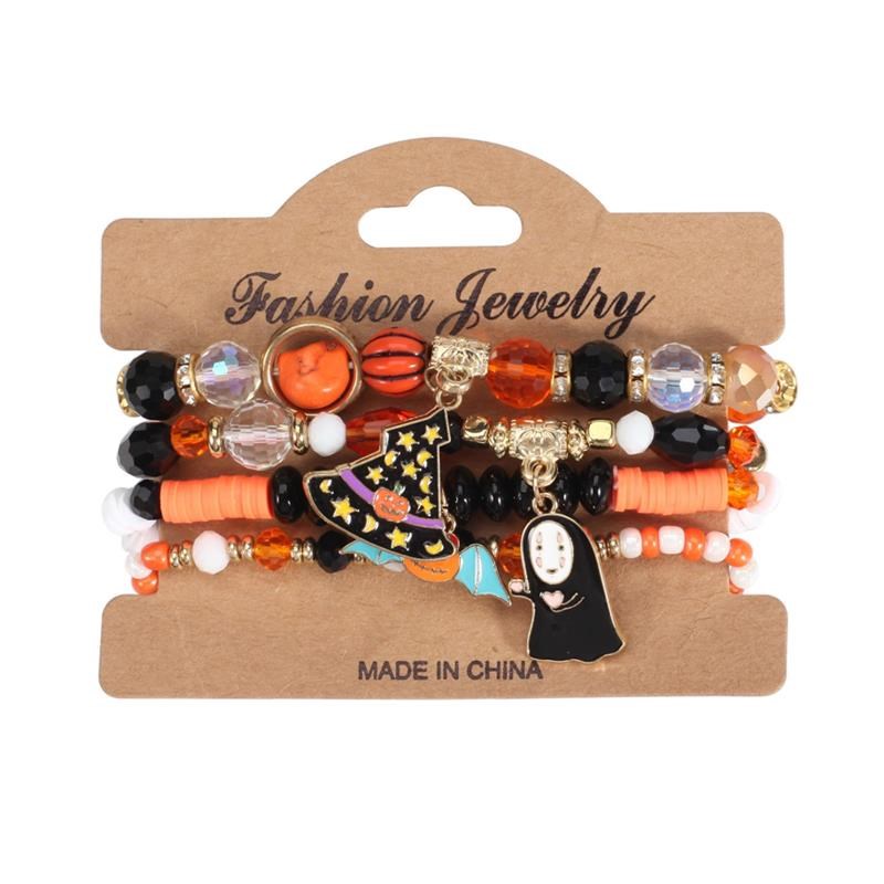 Halloween Miulti layer Bat Pumpkin Spider Bracelet 万圣节手