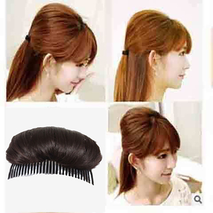 半丸子头逼真假发盘发神器头饰女懒人发夹蓬松扎头发垫高发梳发饰