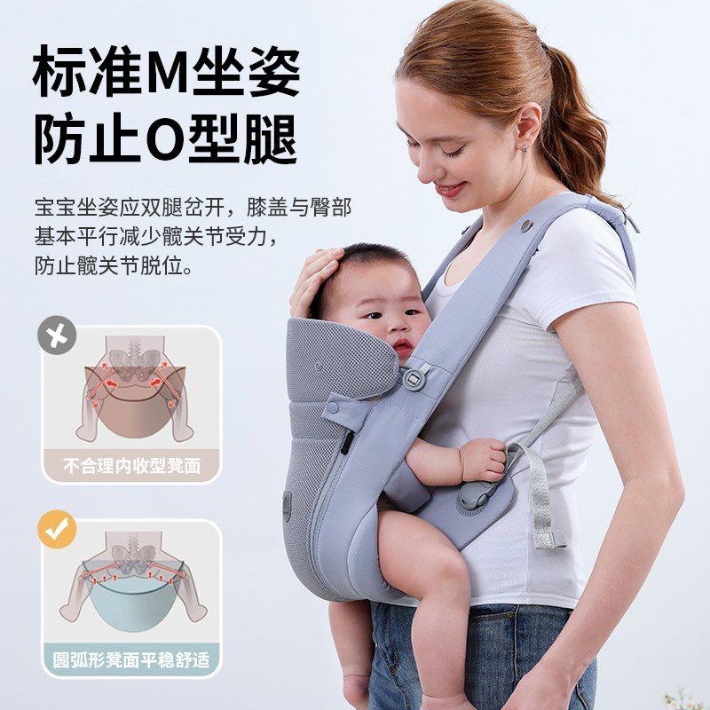 乐巴熊婴儿背带宝宝前后背横抱多功能简易轻便新生儿出门背娃神器