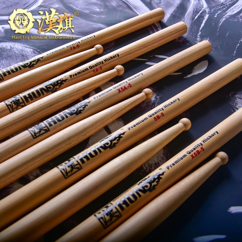 汉旗架子鼓小军鼓鼓槌小圆头鼓棒5A-5/7A-5/5B-5/X5A-5/X5B-5