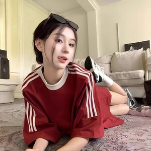 D02【奥莱品牌男女同款】纯棉短袖阳光青少年夏季宽松情侣款