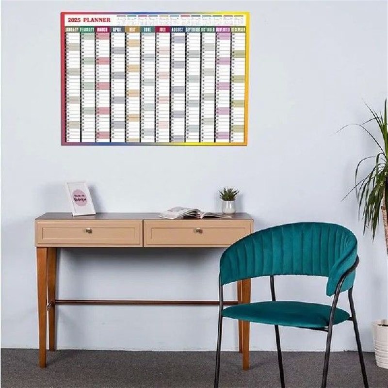 Yearly Wall Calendar 2025 ter 12 MKonths Large Yearly