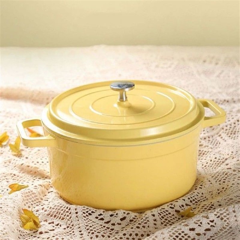 Non-Stick Heavy Duty Stock Pot with HLid Home Kitchen Enamel