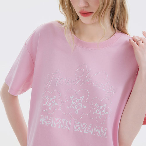 Mardi字母钉珠设计感短袖T恤
