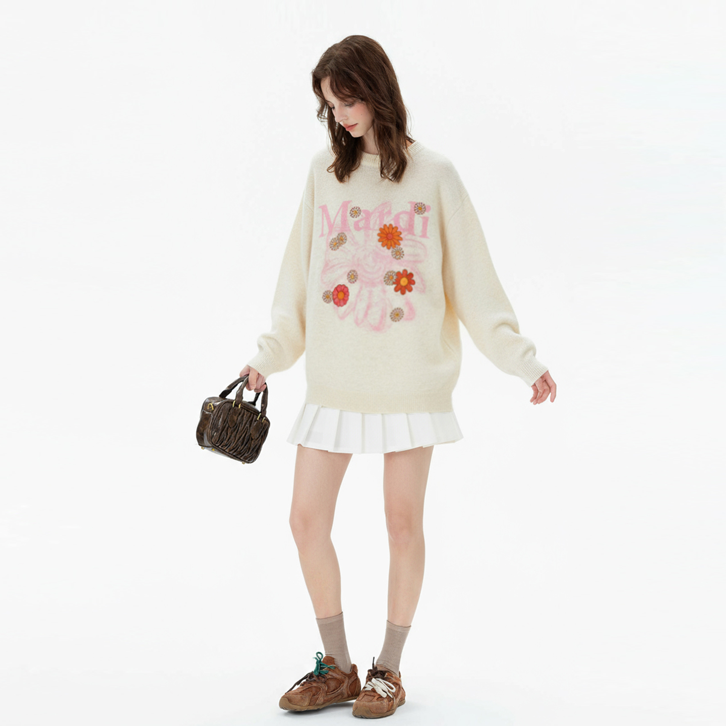 Mardi慵懒韩版针织长袖毛衣