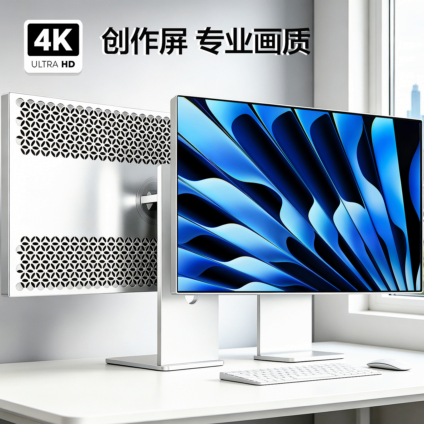 LG面板4K专业显示器27/32英寸设计师Mac笔记本电脑外接屏升降旋转