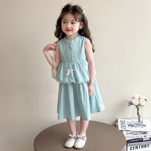 洋气公主裙 女孩宝宝网纱背心裙儿童夏季 女童夏季 连衣裙2j025新款