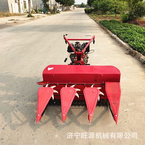 小型两行玉米收割机 多功能手推式水稻割晒机 四轮带的割晒机