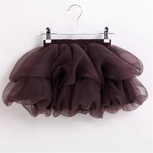 女童网纱蓬蓬蛋糕泡泡半身裙202A5夏季 扮表演出短 宝宝洋气甜美装