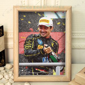 F1赛车乐扣勒克莱尔意大利大奖赛蒙扎夺冠相框房间客厅摆件装饰品