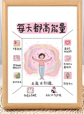 拒绝内耗摆件高能量正向磁场相信自己爱自己励志桌面相框摆台