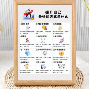 快速提升自己的方式相框摆台房间办公室桌面装饰画高能量摆件送礼