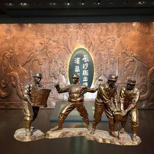 玻璃钢矿工雕塑定制铁路工人树脂雕像工厂直销主题公园广场园林景