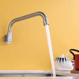 灶台水龙头摇摆龙头饭店餐馆厨房洗菜用半自动摇臂旋转水龙头单冷