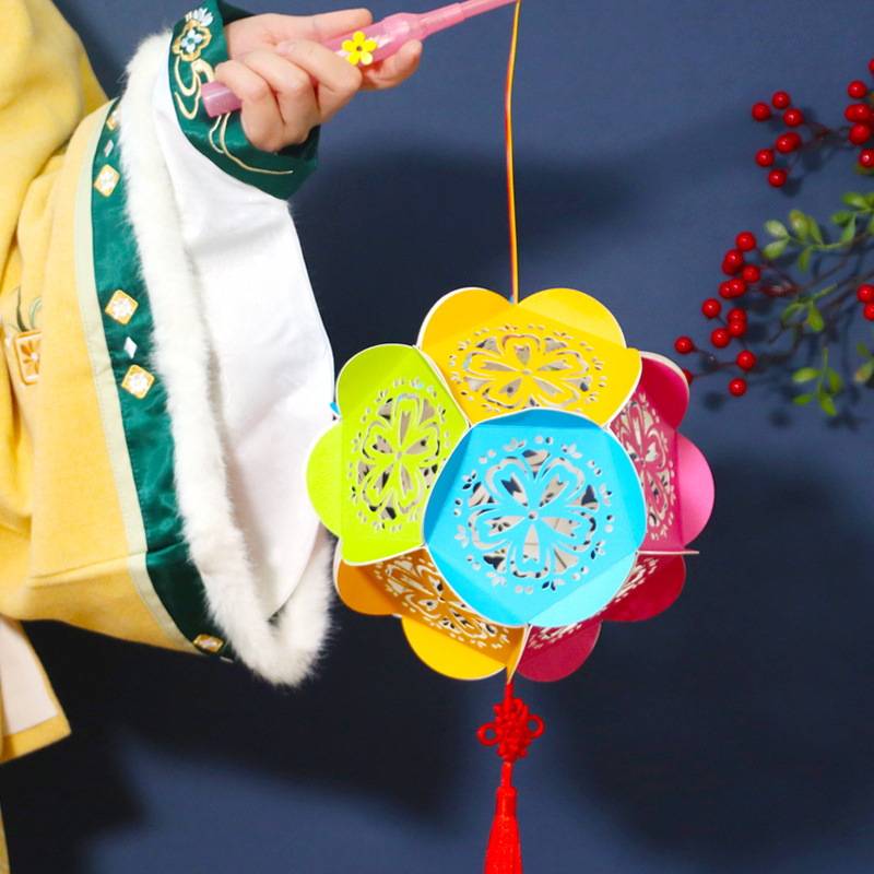 灯笼手工diy制作儿童彩灯幼儿园手提宫灯纸灯笼2026花灯元旦节