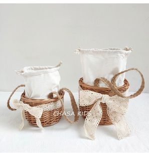 篮藤编儿童包篮子小编织筐子编织篮盆